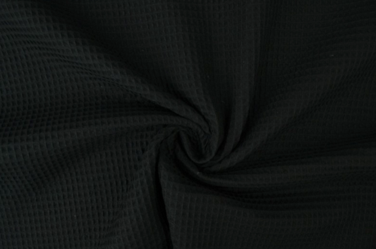 Полотенце из вафельной ткани / ЧЕРНОЕ 