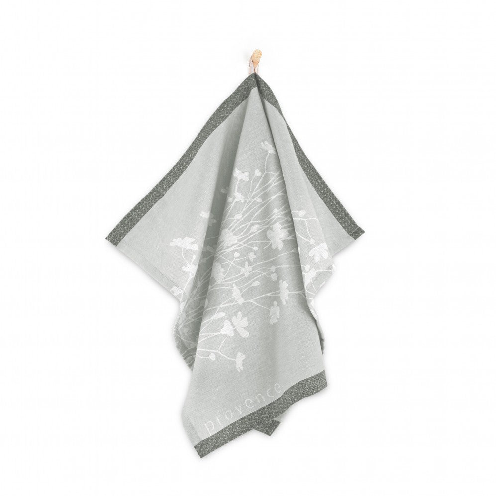 Virtuves dvielis  - provinces ziedi pelēks