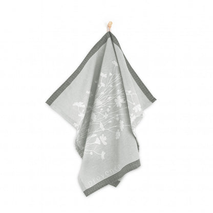 Virtuves dvielis  - provinces ziedi pelēks