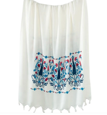 Kokvilnas pludmales dvielis / tulpes / 100X180cm