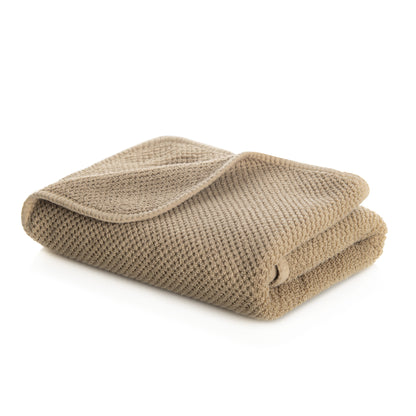 BEE WAFFLE TOWELS - BEIGE