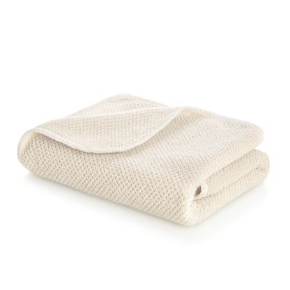 BEE WAFFLE TOWELS - NATURAL