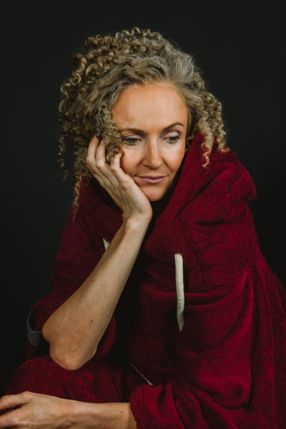 Pončo унисекс - бордо