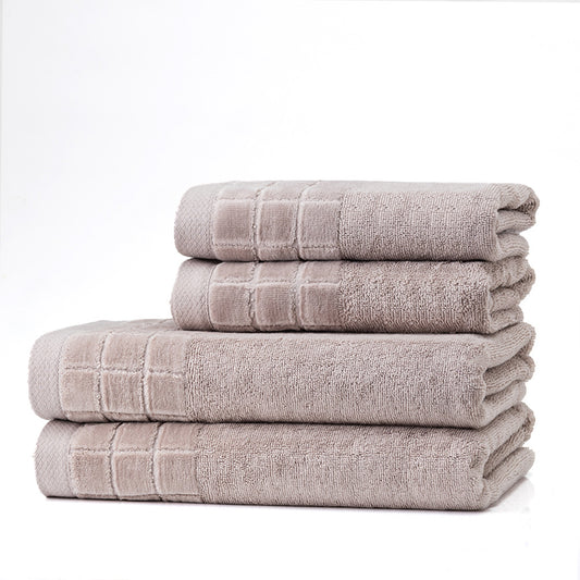 Полотенце-квадраты  - коричнево-серый