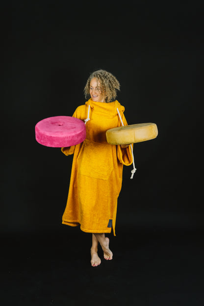 Pončo unisex - dzeltens