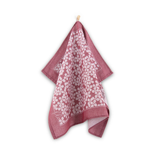 Kitchen Towel  - Flowers Burgundy