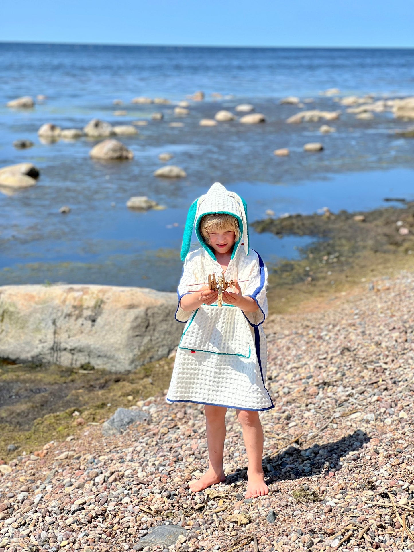 Bērnu pončo - balts