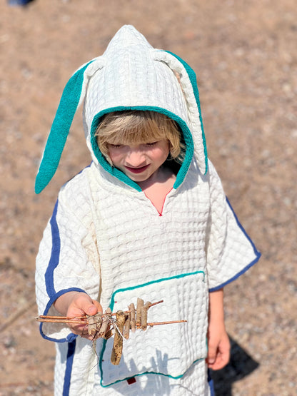 Bērnu pončo - balts