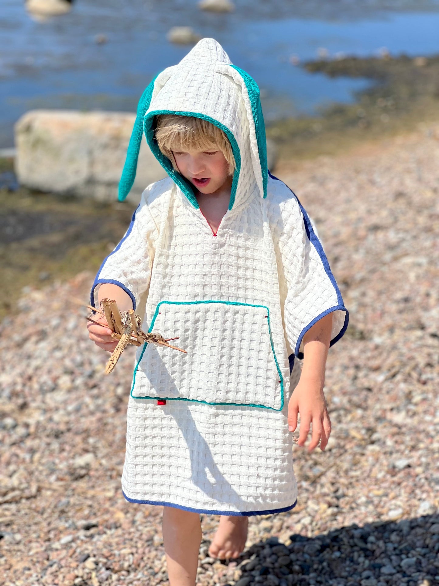 Bērnu pončo - balts