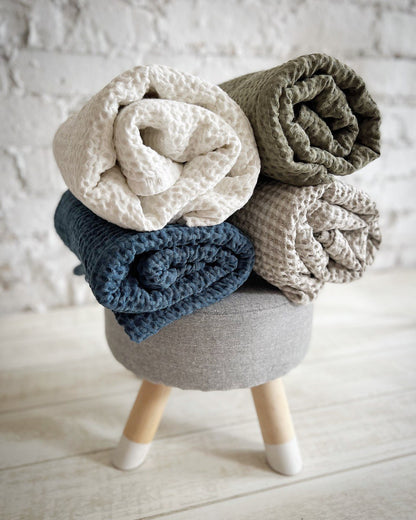 Льняное банное полотенце / 5 размеров / БЕЛЫЙ