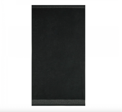 Dvielis marmora / 70x140cm / melns