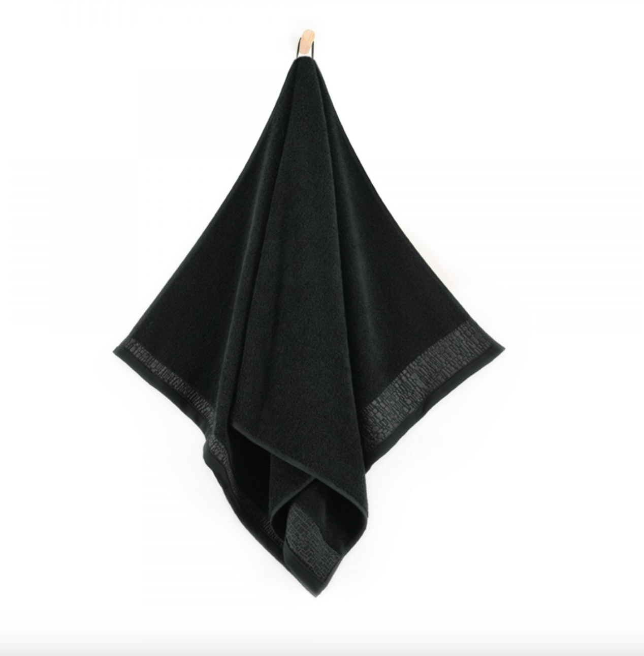 Dvielis marmora / 70x140cm / melns
