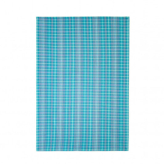 Virtuves dvielis  - tirkīzzils rūtains