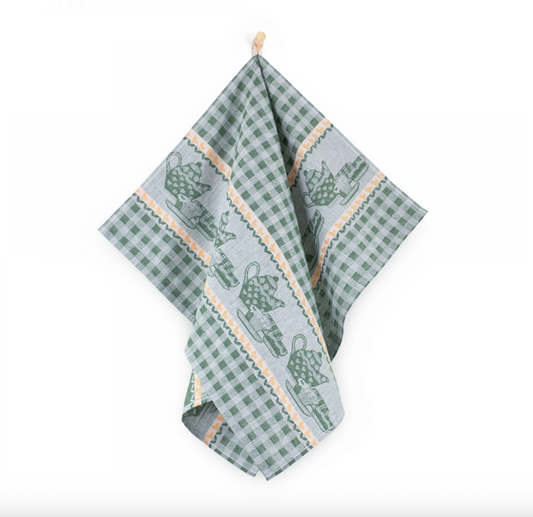 Kitchen Towel  - Teapot green