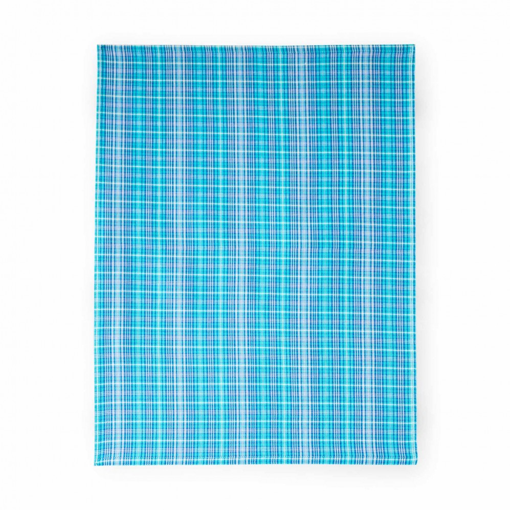 Virtuves dvielis  - tirkīza rūtains